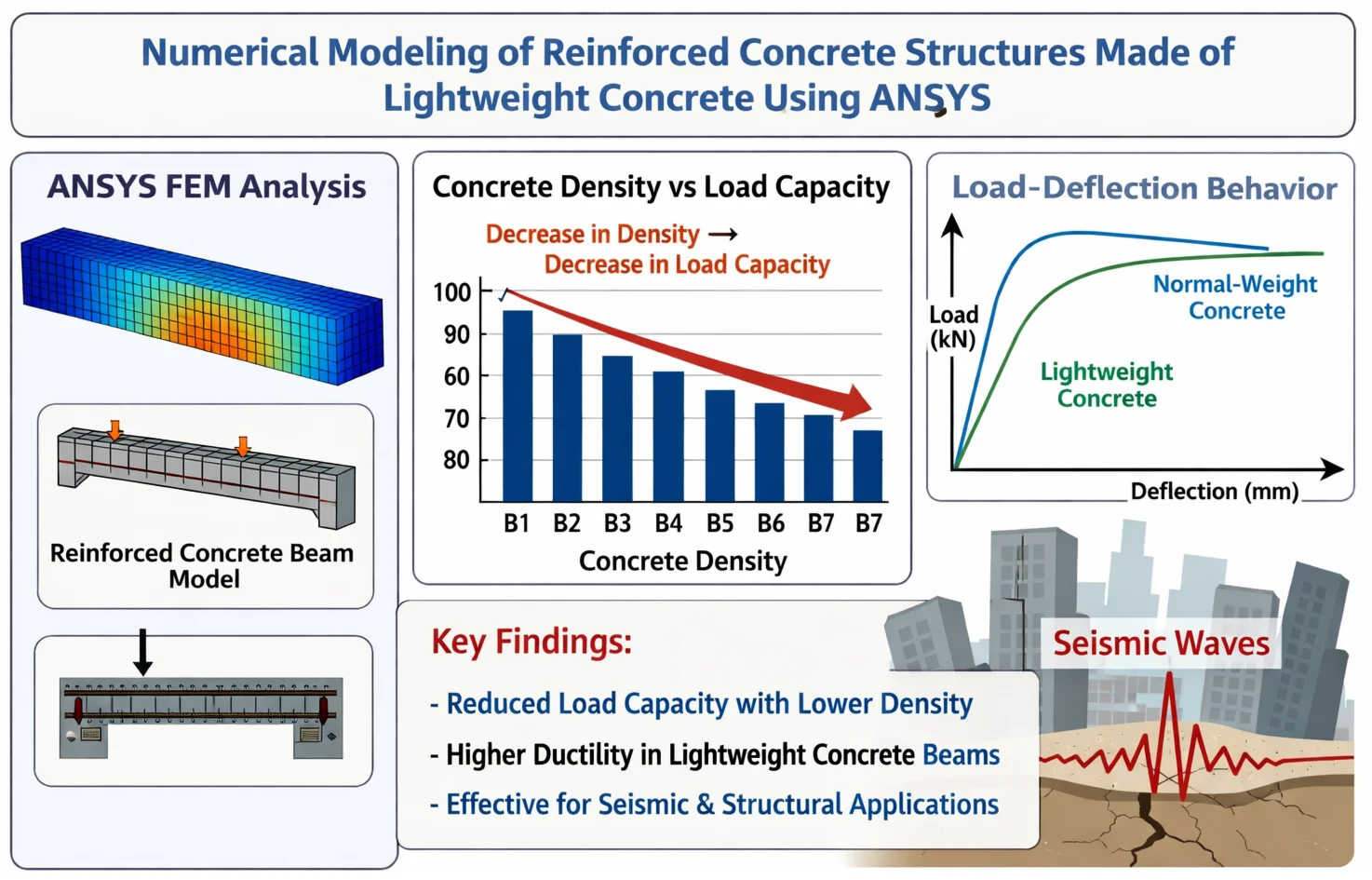 Numerical modeling of reinforced concrete structures made of lightweight concrete using ANSYS