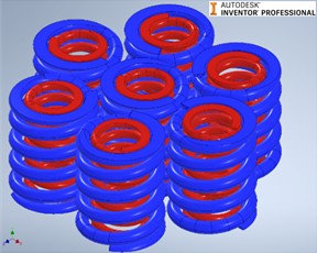 Set of external and internal spring suspension springs