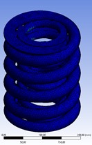 Analysis of cyclic durability  of the spring set when a load of 26460 N