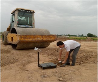 Determination of strength indicators using a single-plane circular chisel.  The figure shows the DU-62 vibratory roller