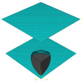Calculation scheme a) full scheme, b) without the Eulerian zone
