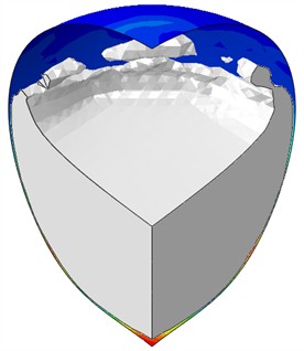 Nature of water behavior at elastic plates