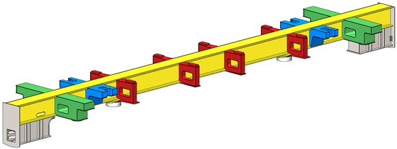 Finite element model of the motor dump car underframe