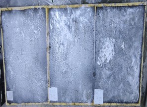 Application of film-forming materials to the surface of freshly laid cement concrete. Photograph taken by Tukhtayev Matchon Bekjonovich in the laboratory and on field test sections  of newly constructed cement concrete pavement, Tashkent, Uzbekistan