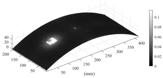 Damage map obtained by the adaptive wavenumber filtering method