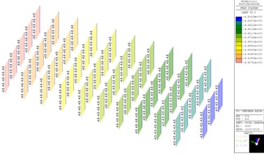 Epyures of longitudinal  seismic cutting forces