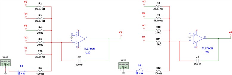 Linear circuit design diagram