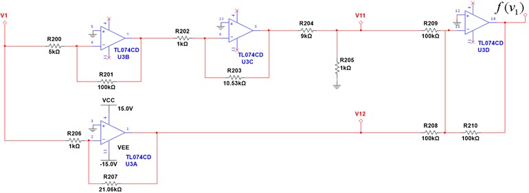Non-linear circuit design diagram
