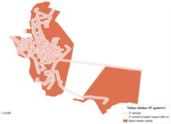 Coverage level of the public transport network in the central cities of the Republic