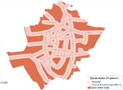 Coverage level of the public transport network in the central cities of the Republic
