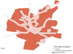 Coverage level of the public transport network in the central cities of the Republic