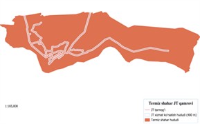 Coverage level of the public transport network in the central cities of the Republic