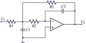 Second-order active low-pass filter