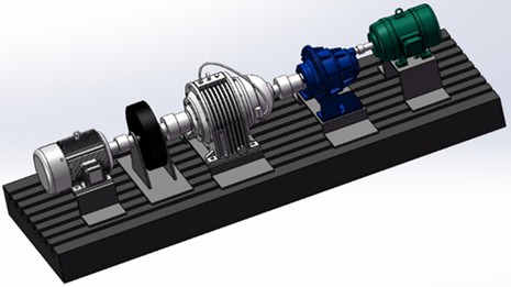 Three-dimensional model of the test bench