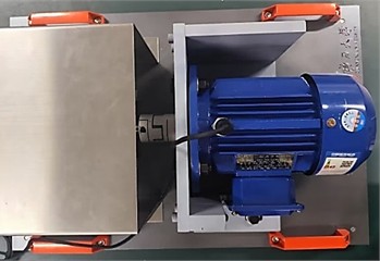 GXU motor multi-type fault data acquisition experimental platform.  Photo by Zhenzhen Jin, Transportation Equipment Laboratory  of the Mechanical Engineering College of Guangxi University, March 1st, 2025