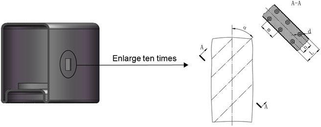 Schematic diagram of the cord layer structure of the rubber airbag