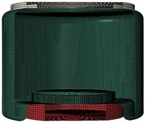 Mesh model of the membrane air spring