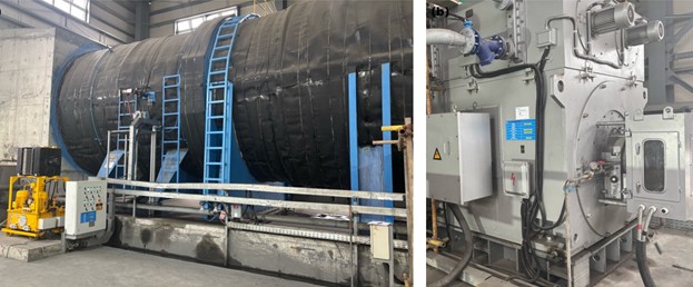 Main mine ventilation fan and monitoring arrangement.  Photo by the authors at Serbia Zijin Mining, 2025