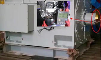 Driving motor system of ship rim propulsion device