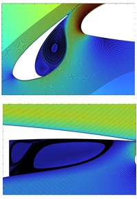 Flow structure evolution in the slat and flap regions at different angles of attack