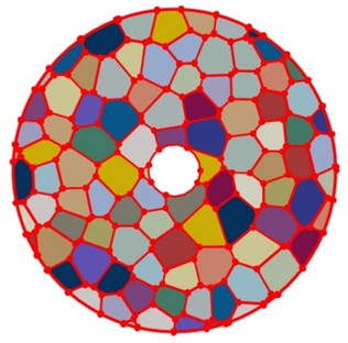 Cohesive sets of models: a) Sets of grain interface; b) whole sets of grains