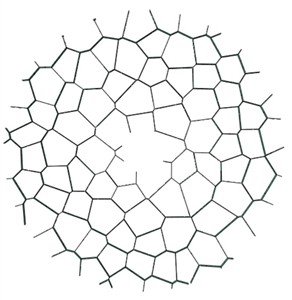 Cohesive elements at grain boundaries and intragranular regions: a) grain boundary cohesive elements; b) intragranular cohesive elements
