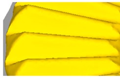Tooth profile fullness at different feed rate