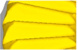 Tooth profile fullness at different feed rate