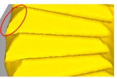 Profile fullness under different rotation speed