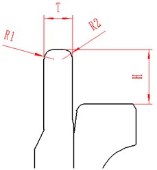 Blank structure dimensions