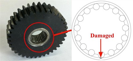 Bearing outer ring damage. Photo by authors at Tiangong University, Tianjin, China, 2024