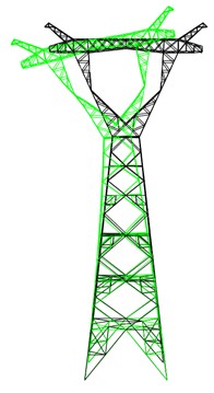 Vibration mode of the transmission tower