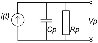 Electrical equivalent model of the piezoelectric transducer