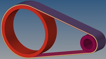 Synchronous belt-pulley system FEM model