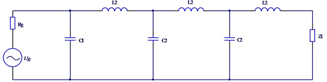 Equivalent circuit of T-type filter