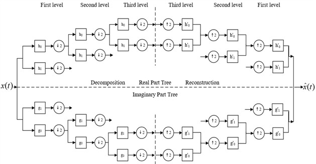 Decomposition and reconstruction process using dual-tree complex wavelet transform