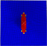 Contour plot of damage variation under 50 ℃/40 J working conditions