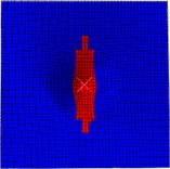 Contour plot of damage variation under 50 ℃/40 J working conditions