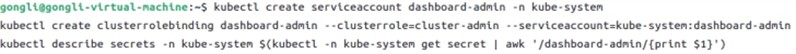Create a service account and add the administrator sample code