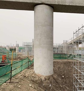 Strengthening concrete pouring effect diagram (Construction site at Changchun, Jilin, China, 2023.5.10)