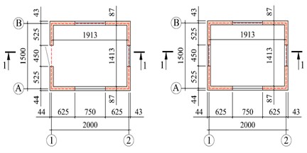 Wall plan and section of a two-story SIP panel building