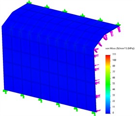 Equivalent stress state and fatigue strength of the removable body sliding doors