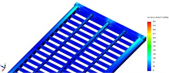 Critical stress concentration zones in the analysed removable body frame variants