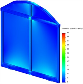 Boundary conditions and equivalent stress distribution in the removable body end wall