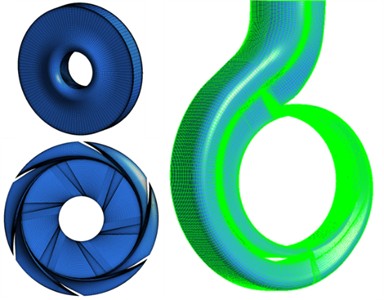 Meshing of the three-dimensional model of the centrifugal pump