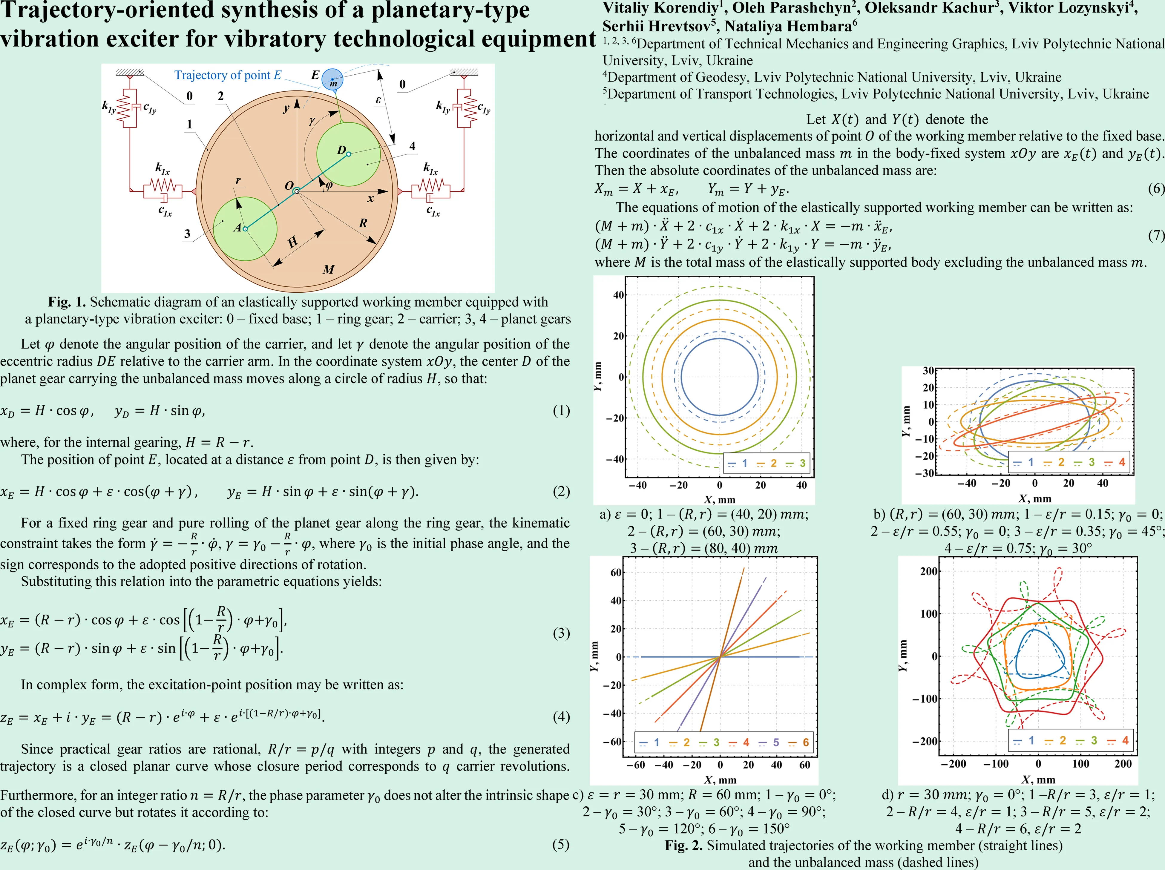 Trajectory-oriented synthesis of a planetary-type vibration exciter for vibratory technological equipment