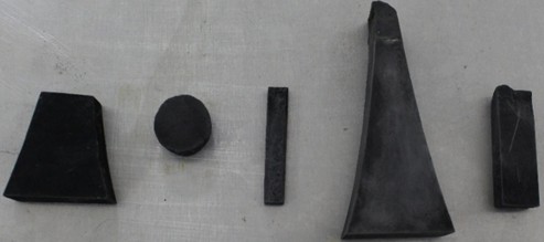 Carbonitrided specimens. Photo by the authors in the laboratory  of the Almalyk Branch of NUST MISIS 2026