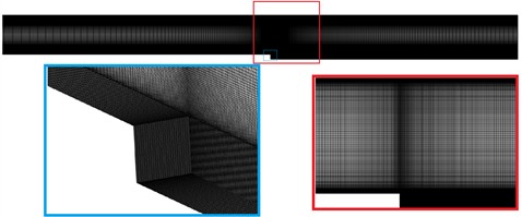 Three-dimensional hexahedral computational mesh