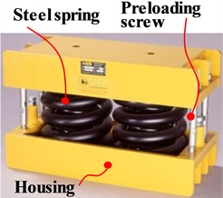 Steel spring vibration isolator. Photo by Han Yanyan, Qingdao, China, Dec 12, 2024