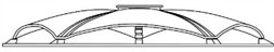 Structural diagrams of the investigated large-span composite shell roofs of unique buildings